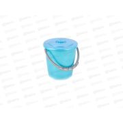 Ведро 5л с крышкой КОЛОР С402К бирюзовое