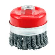 Щеткадля УШМ  100мм*М14 ЧАШКА проволока 0,8мм «Heavy Duty» SKYWER SK-CBKHD100
