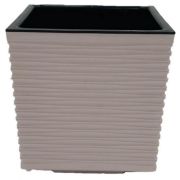 Кашпо пластиковое 3 л с дренажным вкладышем пудровый Стиль Ангарск