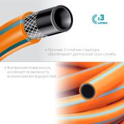 Шланг поливочный  3/4″ 15 м,20 атм, трехслой GRINDA FLEX 3 429008-3/4-15