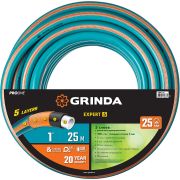 Шланг поливочный 1″ 25 м 55 атм текстил. арм 5-слойный GRINDA EXPERT 5 429007-1-25