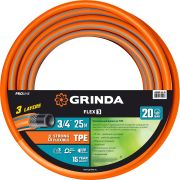 Шланг поливочный 3/4″ 25 м,20 атм, трехслой GRINDA FLEX 3 429008-3/4-25