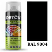 Эмаль аэрозоль 520мл акрил быстросохн. RAL9004 ЧЕРНАЯ СИГНАЛЬНАЯ DETON Universal DTN-A07260
