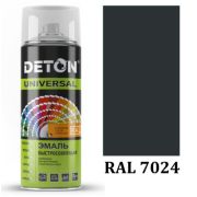 Эмаль аэрозоль 520мл акрил быстросохн. RAL7024 ГРАФИТОВАЯ СЕРАЯ DETON Universal DTN-A07254