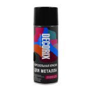 Аэрозольная краска для металла DECORIX, 520 мл, черный глянцевый
