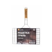 Решетка-гриль плоская 34*20*1,5см /47см хром,сталь/дер 1-2 Sale 822587