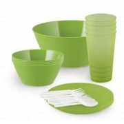 Набор пластиковый посуды для пикника 4 персоны 21 пр мини Summer time