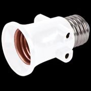 Ecola патрон-переходник с цоколя E27 на E27 с выходами на розетки «жулик» Белый A7A27WEAY