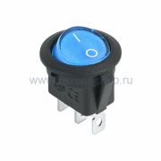 Выключатель клавишный круглый 12V 20А (3с) ON-OFF с подсветкой (RWB-214) REXANT
