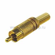 РАЗЪЁМ штекер RCA Металл пайка ZN Чёрные/Красные 14-0405-1(4)