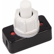 Выключатель-кнопка 250V 1А (2с) ON-OFF белый (для настольной лампы)36-3010