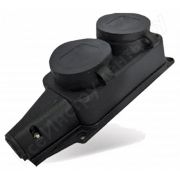 Колодка Универсал 2 гн. 1фазная с заглушками каучук 1027