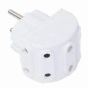 Разветвитель 5 гн. 16A 250В плоская вилка белый (Турция) 7714300