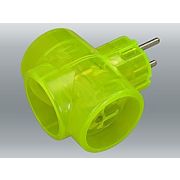 Разветвитель 3 роз. 6А лимонный TOKER 3Т