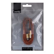 Кабель USB-micro USB хлопок+металл, длина 1,2 м, золотой