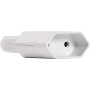 Штепсель 6А 250В Плоскую Вилку, с кольцом, Белая) Sbe-2.5-S010-W Smartbuy