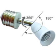 Переходник с цоколя E27 на E27 на шарнире 360°/180° 45мм без выключателя Белый A7T17WEAY  Ecola