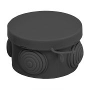 Коробка распред. ОП КМР-040-038 65x40мм 4ввода черная IP54 EKF PROxima