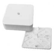 Коробка распред. uplast 75х75х25мм ОУ с крышкой под каб/канал белая IP42 030-030