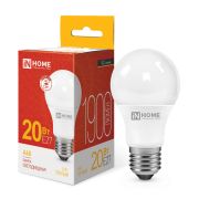 Лампа  LED-A60-20Вт E27 3000K IN HOME
