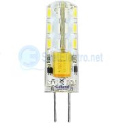 Лампа СД General G4 12V 3W(150lm) 4500K 36х10 силикон BL5 652300