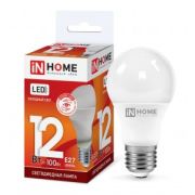 Лампа СД A60 E27 12W(1080lm) 6500К 6K (без пульсации) 0259 inHome