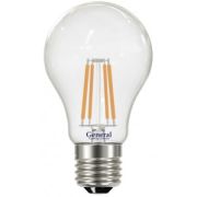 Лампа ЛОН A60 E27 10W 2700K 2K 60x105 филамент (нитевидная) прозр. 631700