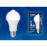 Uniel SMART ЛОН A60 E27 12W(900lm) 4000K 4K датч.движ/датчик освещ. LED-A60-12W/4000K/E27/PS+MS