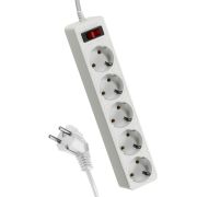 Фильтр сетевой Космос 5х 3,0 м с заземл. 10А IP20 2.2кВт 3х0.75 индикатор сети белый