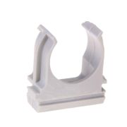 Клипса 32 мм ПВХ серая для труб