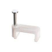 Скоба 12мм плоская пластик 50шт/уп