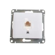 GLOSSA Розетка компьютерная RJ45 категория 5е в рамку белая