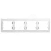 GLOSSA Рамка горизонтальная 4 поста белая