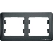 GLOSSA Рамка 2 поста горизонтальная антрацит