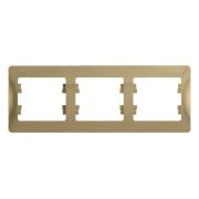 GLOSSA Рамка горизонтальная 3 поста титан
