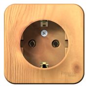 BLANCA розетка наружная с заземлением без шторок изол.пл., 16А, 250В, ясень (BLNRA010115)