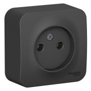 BLANCA розетка наружная  без заземл. без штор. изол.пл.,16а,250в, антрацит