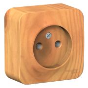 BLANCA розетка наружная без заземления без шторок, 16А, 250В, ясень