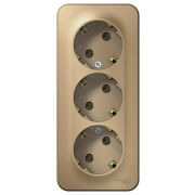 BLANCA Розетка 3-м 16А 250В без шторок с заземл. изол. пласт. титан SchE BLNRA010314