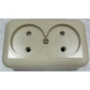 Розетка Ливны двухместная РА10-009 10А/250В