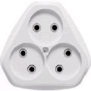 Розетка СУ 3 мест. бел. (пласт. осн.) РС10-394 Кунцево-Электро