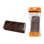 Розетка 3М ОП без ЗК «Ладога» бук 1801-0324