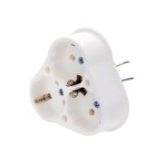 Розетка СУ 3 мест. белая 16А 250В (АБС-пластик, треугольник) 1003-А (Турция)