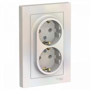 AtlasDesign розетка 2м ЗК жемчуг ATN000424