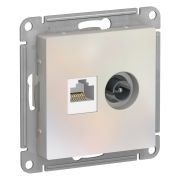 AtlasDesign розетка двойная комп+ТВ, RJ45+TV, кат.5E, жемчуг ATN000489