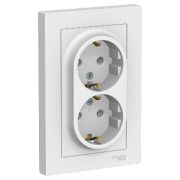 AtlasDesign розетка 2м ЗК белый ATN000124
