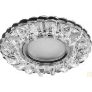 Светильник встраиваемый с белой LED подсветкой Feron CD4021 потолочный GX53 без лампы прозрачный