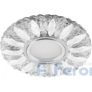 Светильник встраиваемый с белой LED подсветкой Feron CD917 потолочный MR16 G5.3 прозрачный-матовый