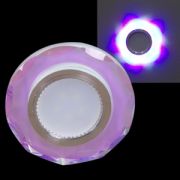 Светильник встраиваемый Reluce «14006-9.0-001LD MR16+LED3W CLF/MIX» с подсветкой. Мультиколор +прозр