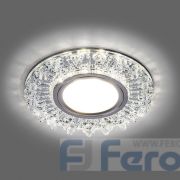 Светильник встраиваемый с LED подсветкой Feron CD944 потолочный MR16 G5.3 прозрачный, хром